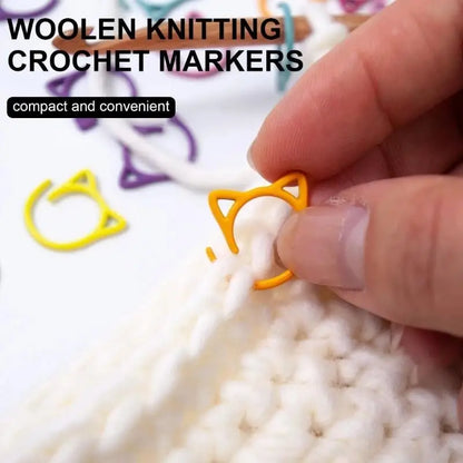 24/48pcs Cat Ear Metal Stitch Marker