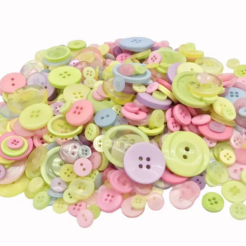 50Gram  Mix size wooden buttons