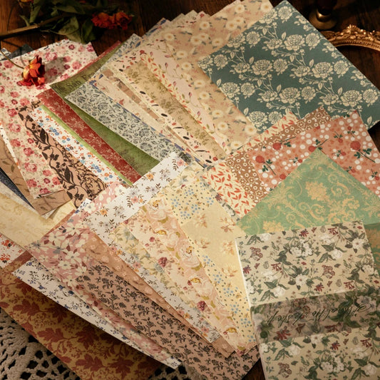 100Pcs/Pack Vintage Scrapbooking Decorative Paper