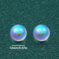 30pcs 12mm Blue-Purple Dot Golden Crystal Round AB Color Glass Spacer Loose Beads