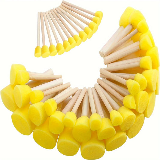 24 yellow sponge brushes, suitable for graffiti, painting