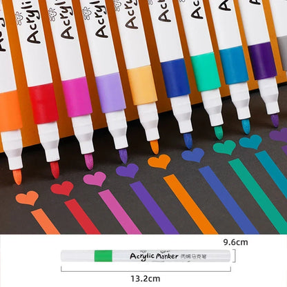 12-60 Colors Acrylic Markers Pen Set Paint