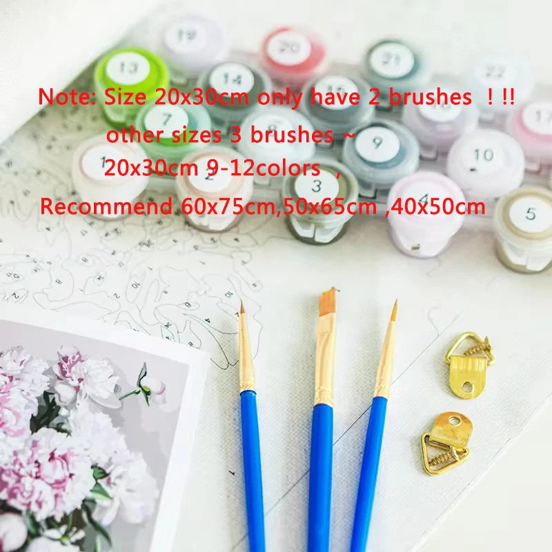GATYZTORY DIY Oil Painting By Numbers For Adults Kits