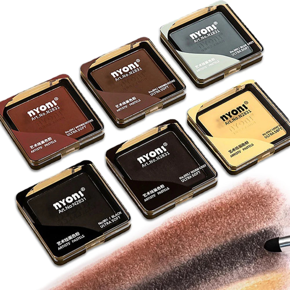 12 Colors Soft Artist Pastel Powdr Dry Wet Sketch  Graphite Charcoal Color Powder