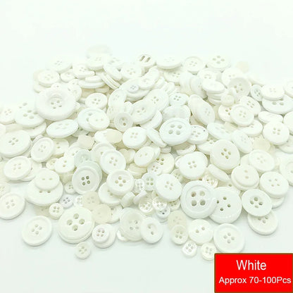 50g/Pack Mix Size Mix color Resin Button 1-3cm