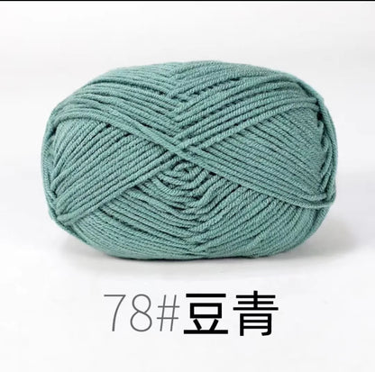 40-50g/Set 4ply Milk Cotton(80%) Knitting Yarn
