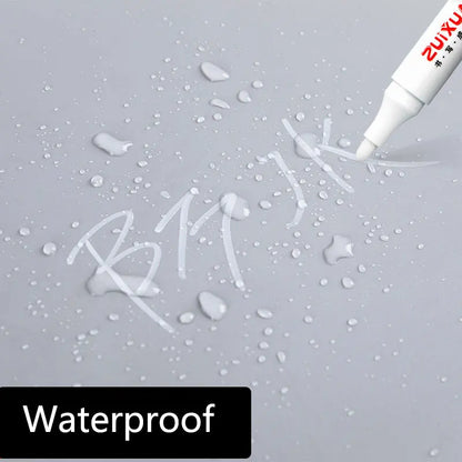 1/3/5 Pcs White Marker Pens 2.0mm Oily Waterproof White Gel Pen