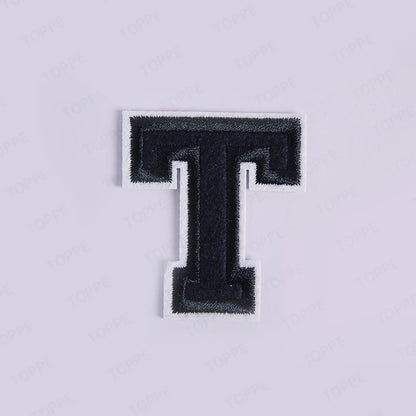 Navy Blue Letter Iron On Patch Applique