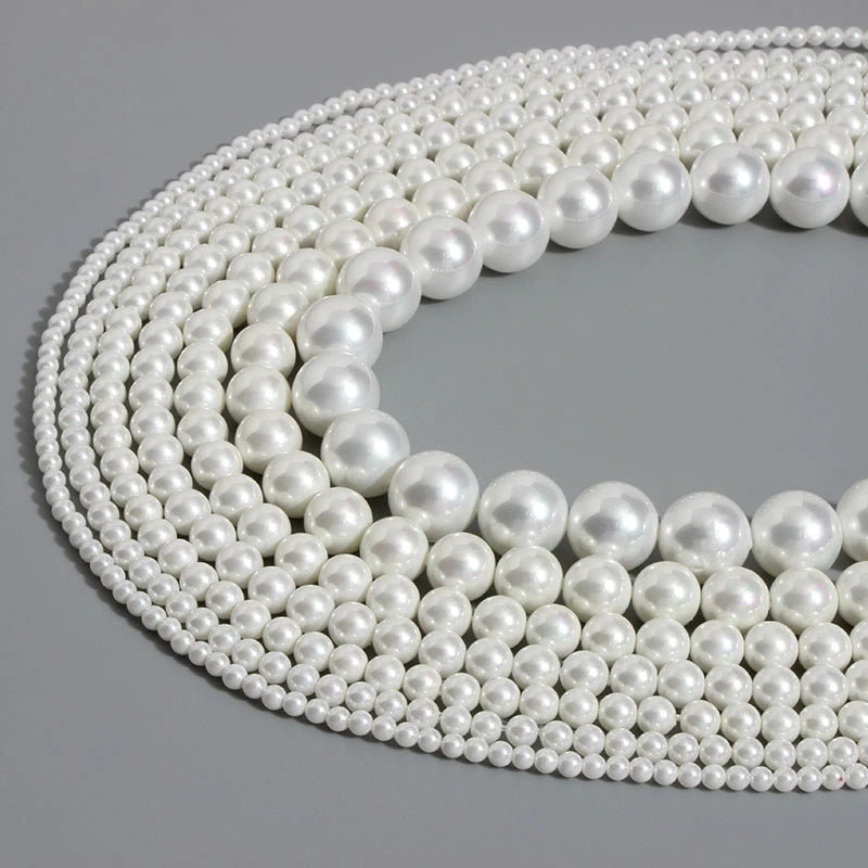 3-20mm ABS Imitation Pearl Beads With Hole Round  Loose Beads