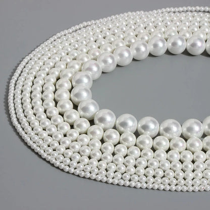 3-20mm ABS Imitation Pearl Beads With Hole Round  Loose Beads