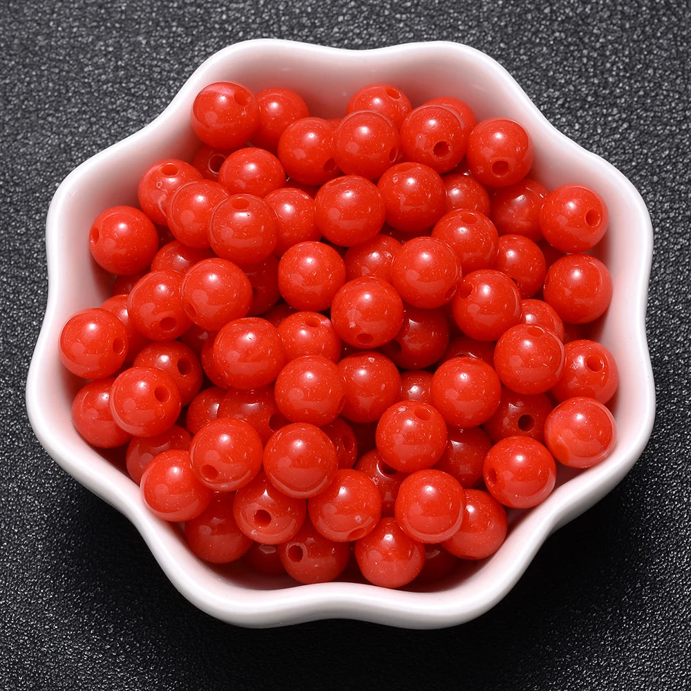 6-18mm Gradient Acrylic Beads Round Cat's Eye  Loose Spacer Beads
