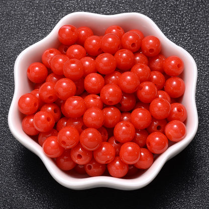 6-18mm Gradient Acrylic Beads Round Cat's Eye  Loose Spacer Beads
