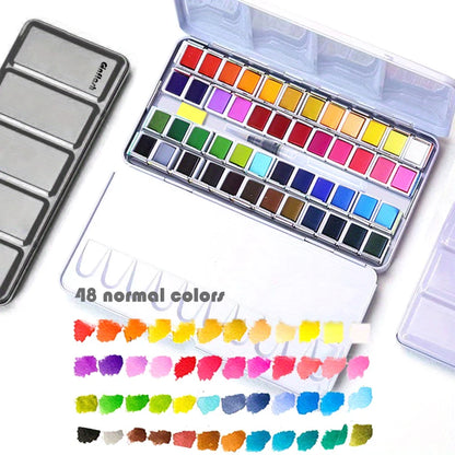 48/24colors Color Artistical Color Half Pan Pigment Watercolors Set