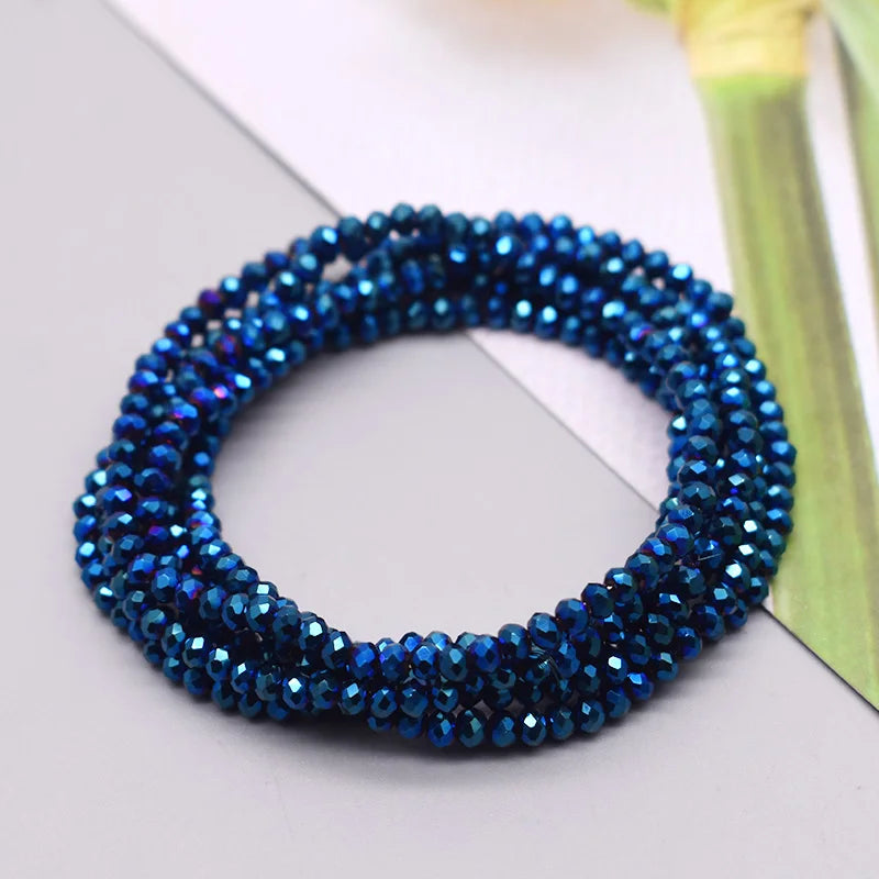 New 2 3 4mm Dyeing Rondelle Crystal Glass Beads