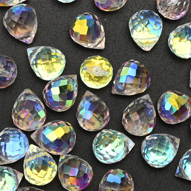 Austria AB Color Crystal Strawberry Beads 10*8mm Shiny Faceted Glass Beads