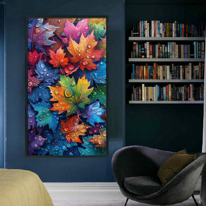 Maple Leaves Full 11CT DIY Counted Cross Stitch Kits Large Size 40x70cm