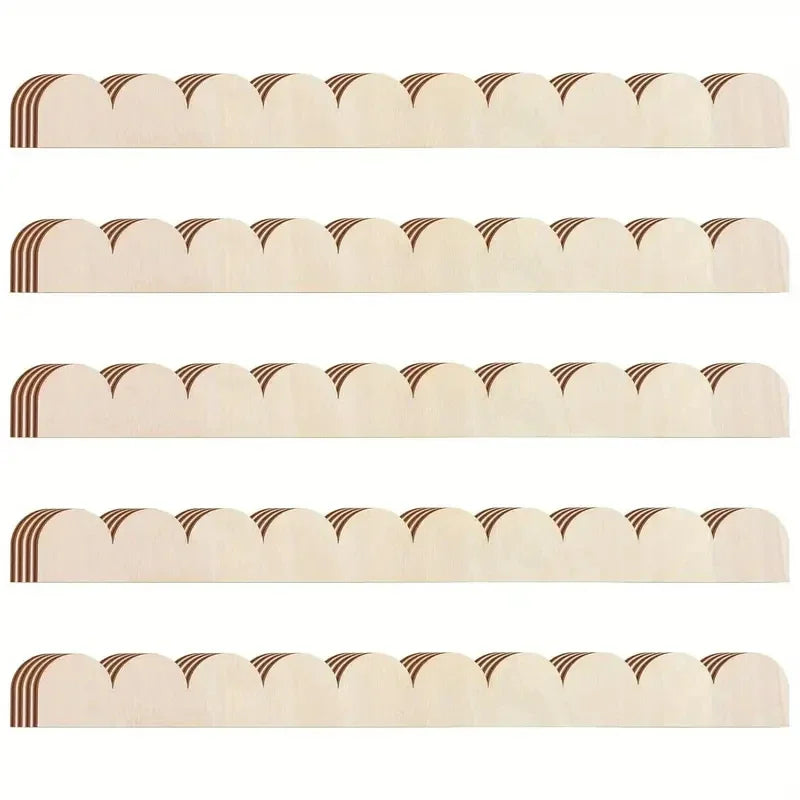 12/20/24Pcs Wooden Wave Strips