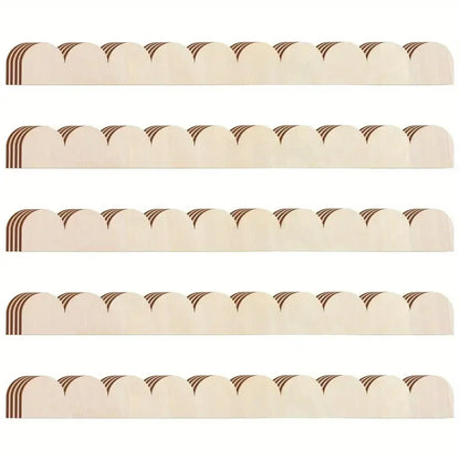 12/20/24Pcs Wooden Wave Strips