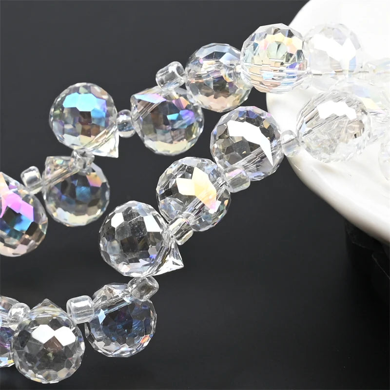 Austria AB Color Crystal Strawberry Beads 10*8mm Shiny Faceted Glass Beads