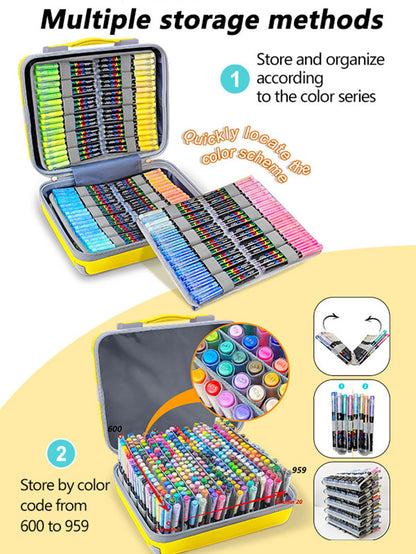 Guangna  360 Color Acrylic Marker Set with Travel Case