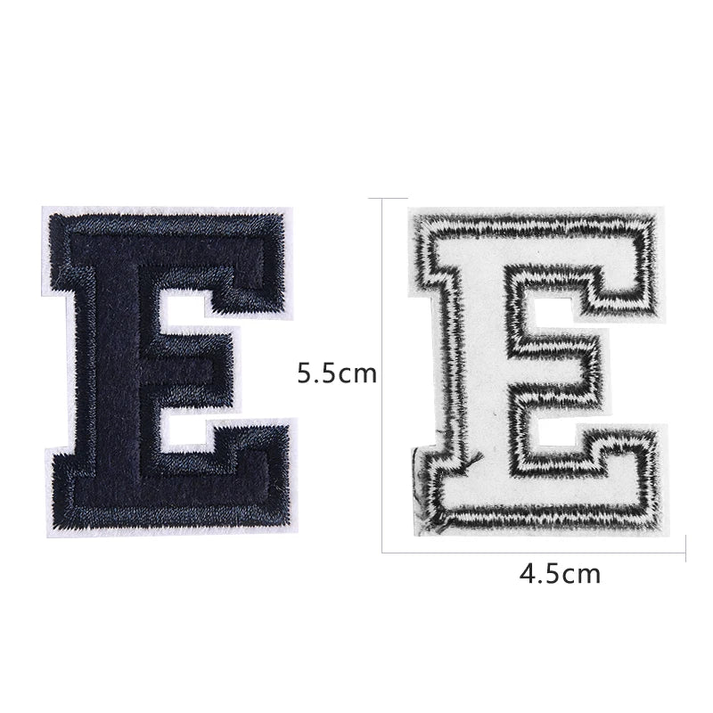 Navy Blue Letter Iron On Patch Applique