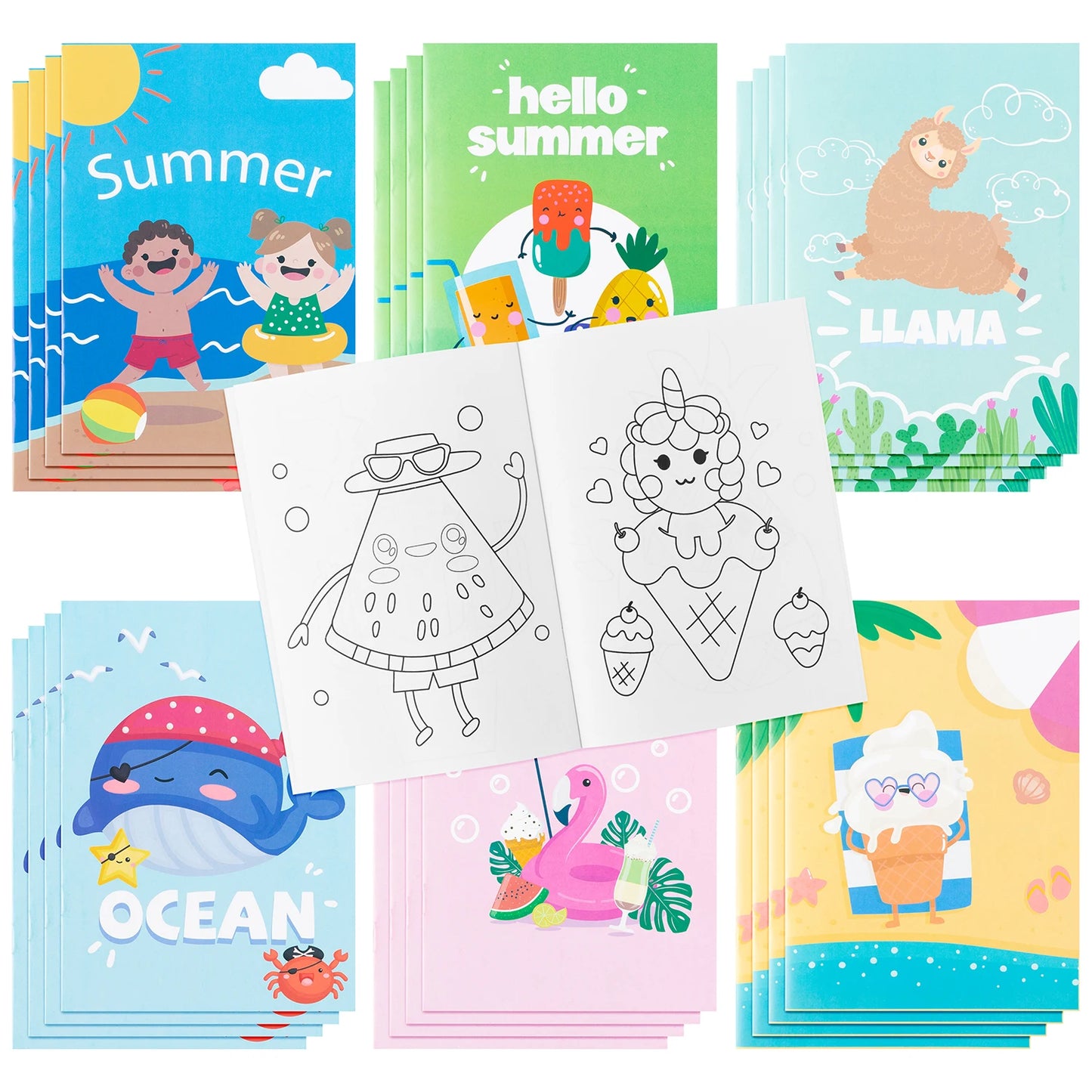 24PCS Mix Styles Coloring Books  Creative Painting Kits