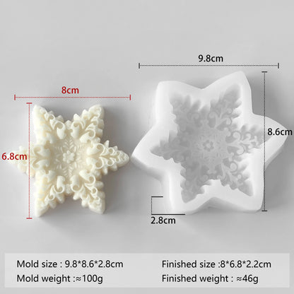 Snowflake Candle Silicone Mold