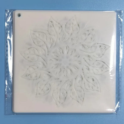 12-Piece Mandala Dotting Stencils Kit - Reusable & Washable PET Plastic Painting Templates