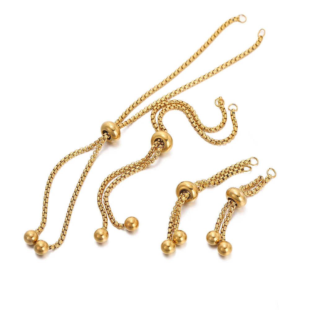 Adjustable Stainless Steel Bracelet Slider