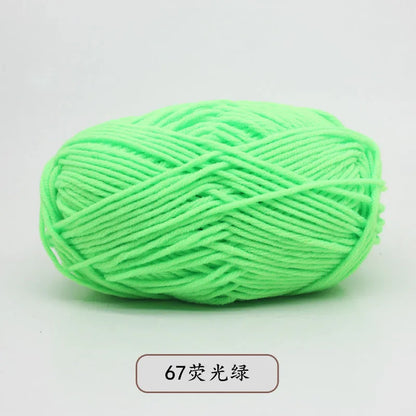 40-50g/Set 4ply Milk Cotton(80%) Knitting Yarn