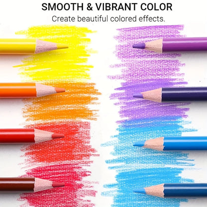 Premium 48/72/120/200 Soft Core Pencils Set with Portable Case