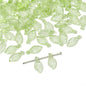 50/100Pcs Acrylic Green Leaf Spacer Charms Beads