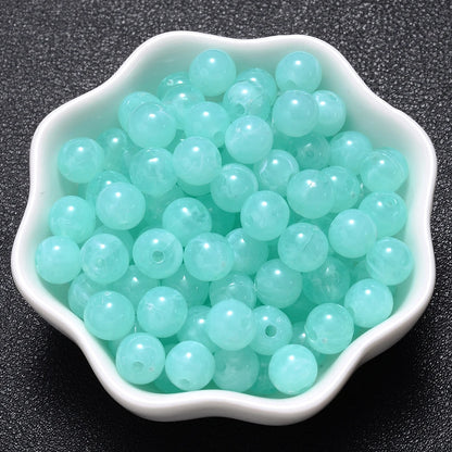 6-18mm Gradient Acrylic Beads Round Cat's Eye  Loose Spacer Beads