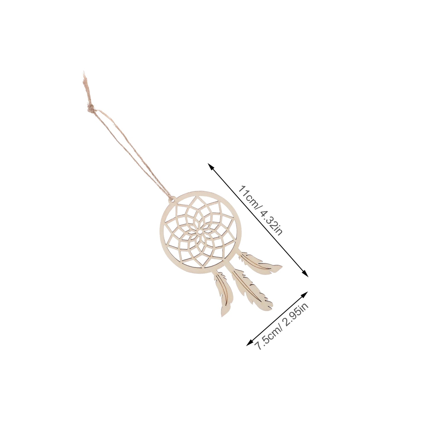 50Pcs Dream Catcher Kits   Unfinished Wood