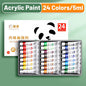 Acrylic Paint Set 12/18/24 Colors 5ml/0.17oz,Water-Proof