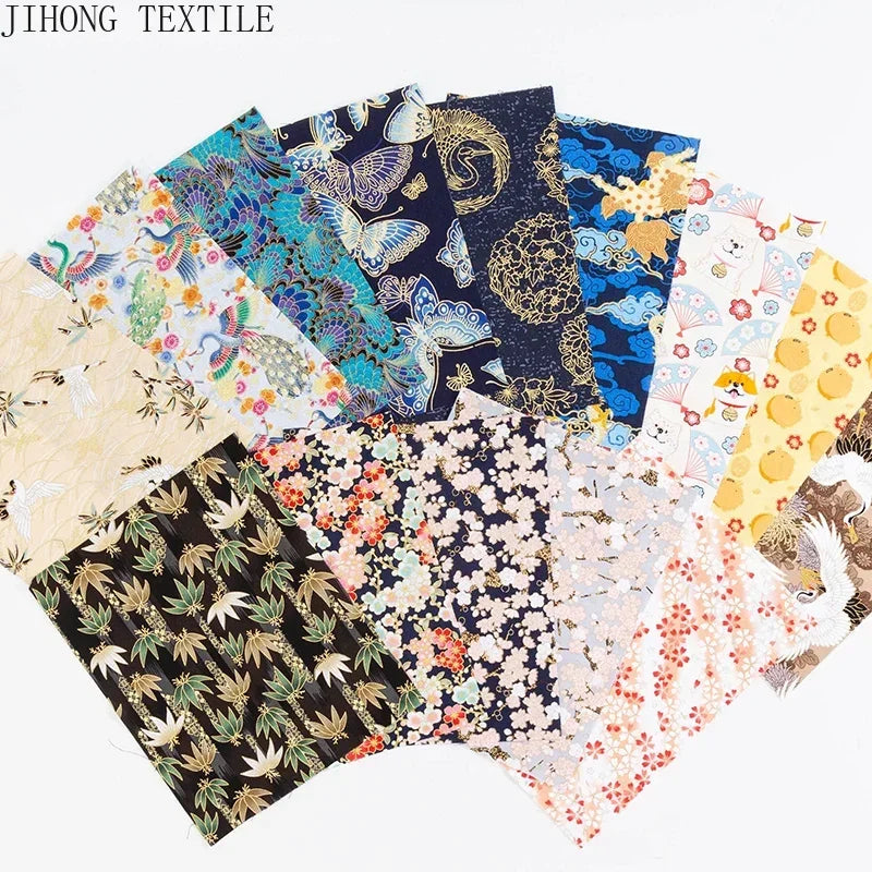 50x145cm Japanese Kimono Bronzed Fabric