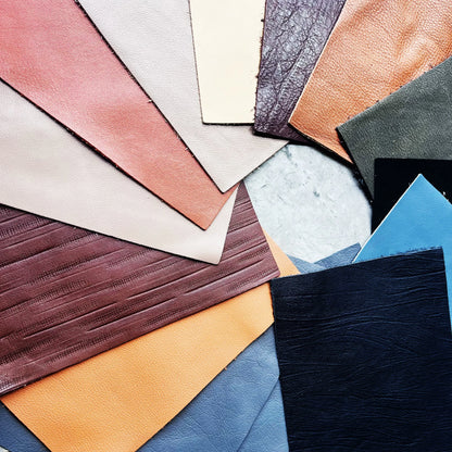 6-piece multi-color leather material made of cowhide sheets