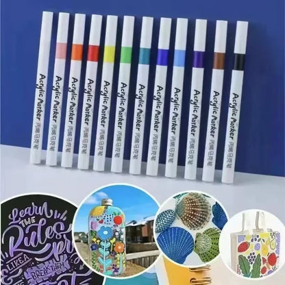 12-60 Colors Acrylic Markers Pen Set Paint