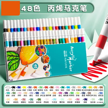 12-60 Colors Acrylic Markers Pen Set Paint