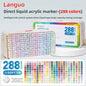 Languo 288/9 Direct Liquid Acrylic Paint Pens Brush Color Marker Pen