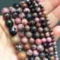 Natural Stone Dark Blue Chalcedony Jades Beads Round Loose Spacer Beads