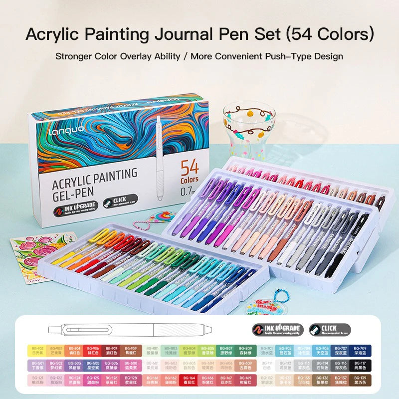 LANGUO 36/54/72/90 Colors Acrylic Painting Gel Pens