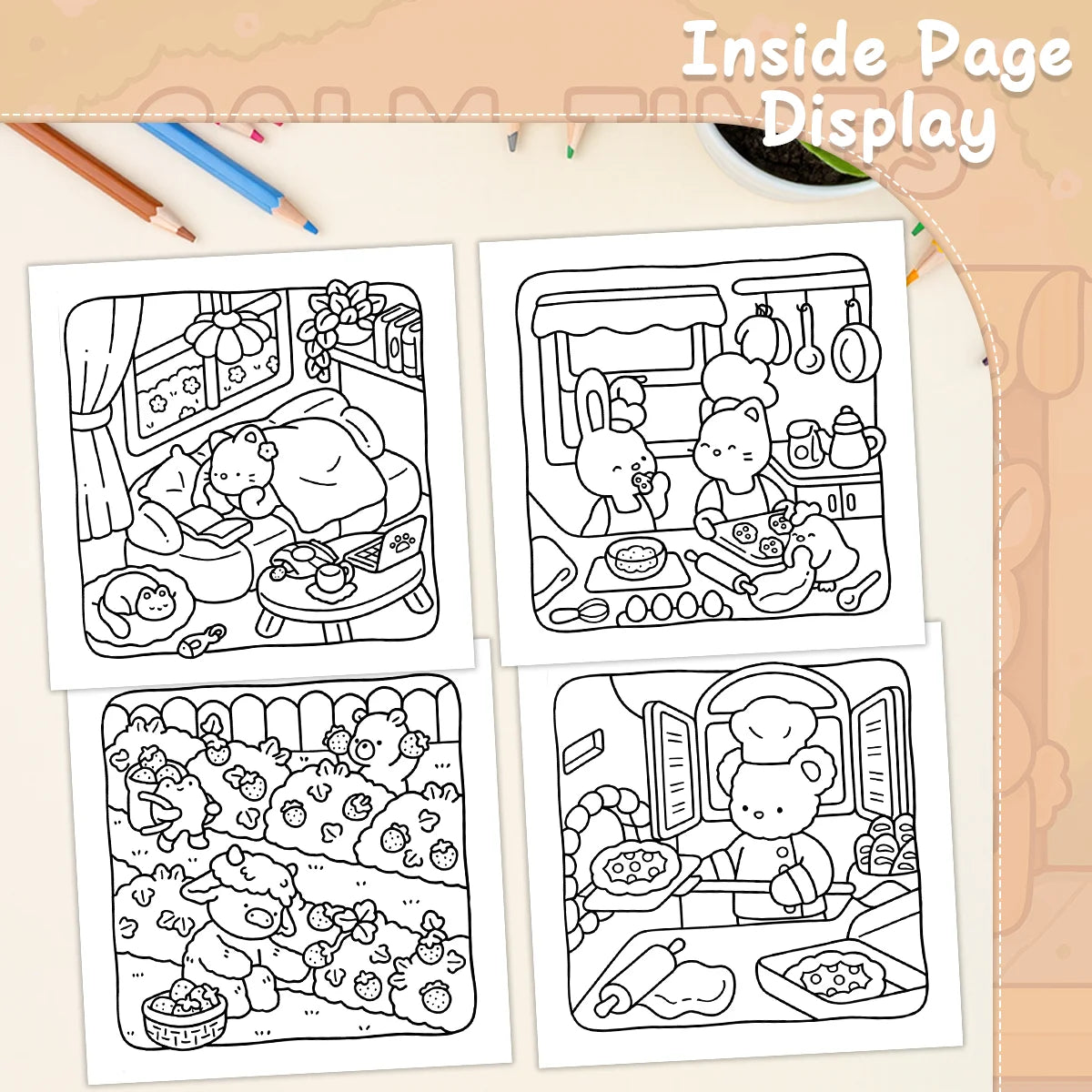 CALM TIMES Bold-easy Patterns Coloring Book
