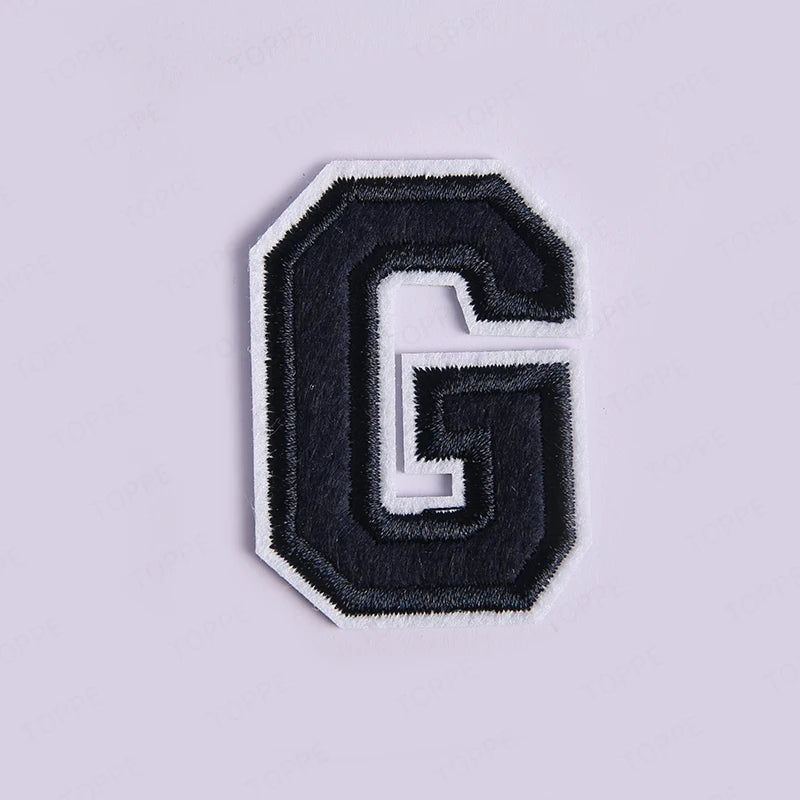 Navy Blue Letter Iron On Patch Applique