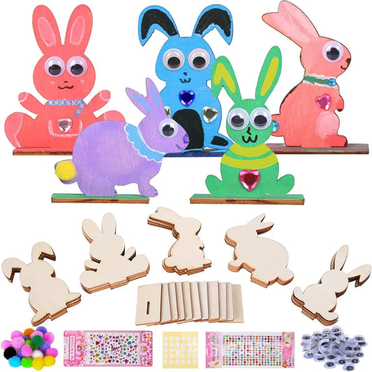 20Pcs Wooden Easter Ornaments to Paint