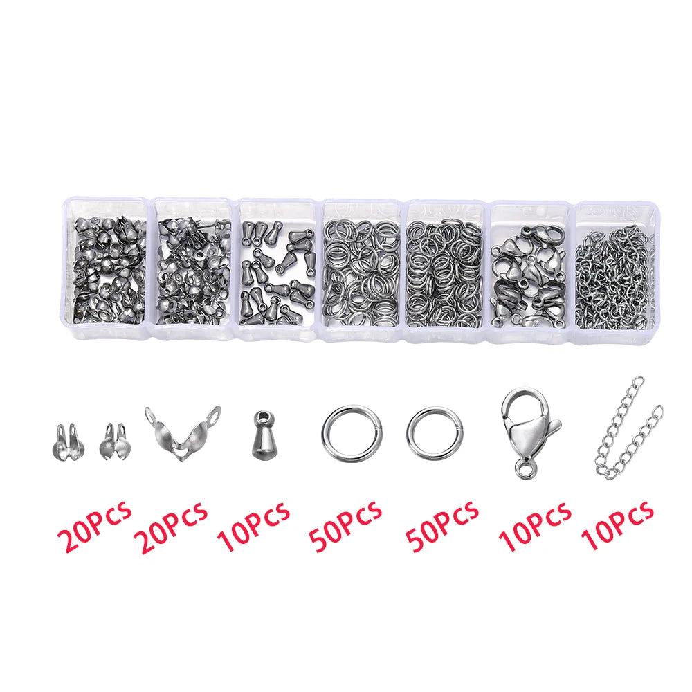 210-400pcs/Box Jewelry Making Kits Lobster Clasp