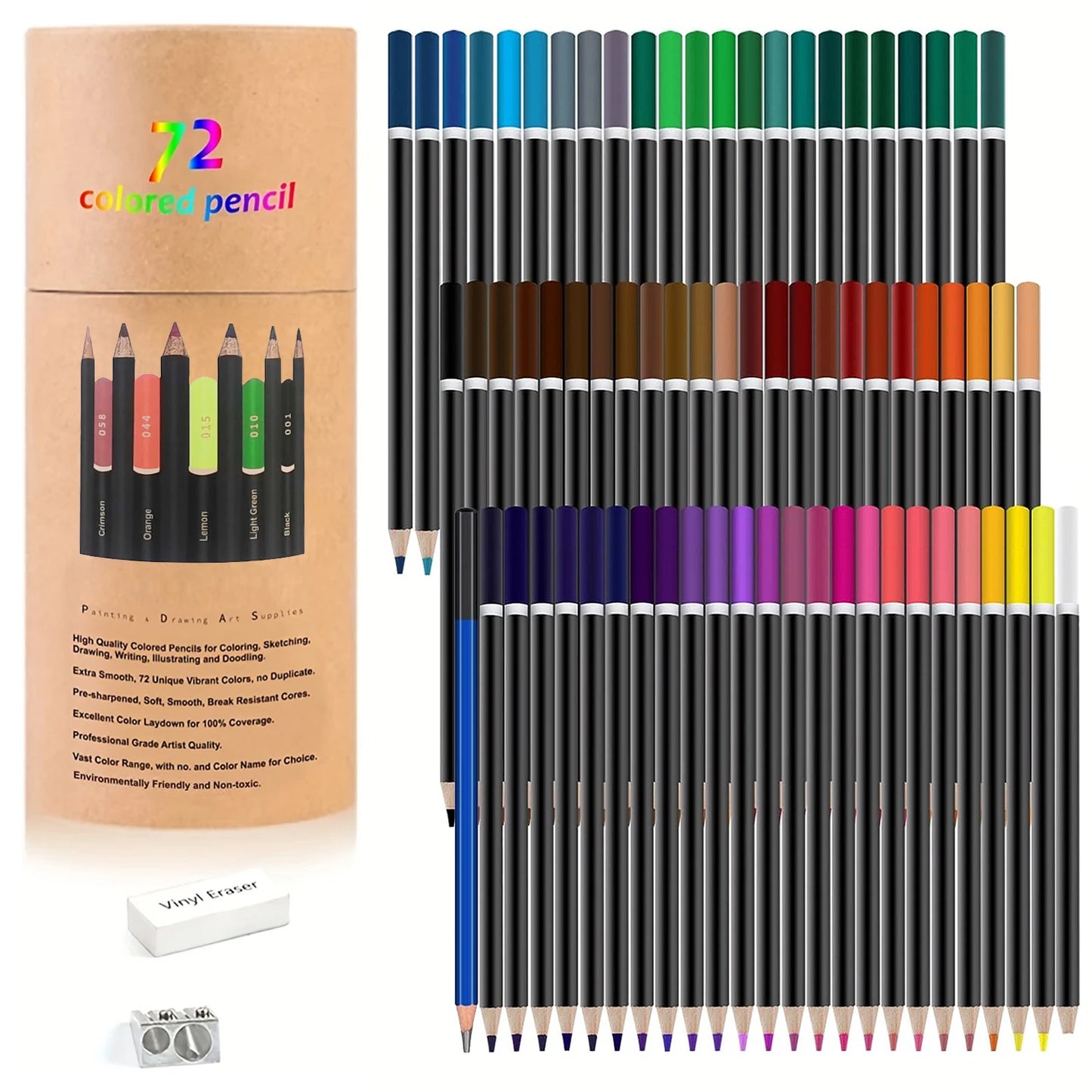 180 Colors Professional Colored Pencils Set Non-toxic Oil Pencils Set