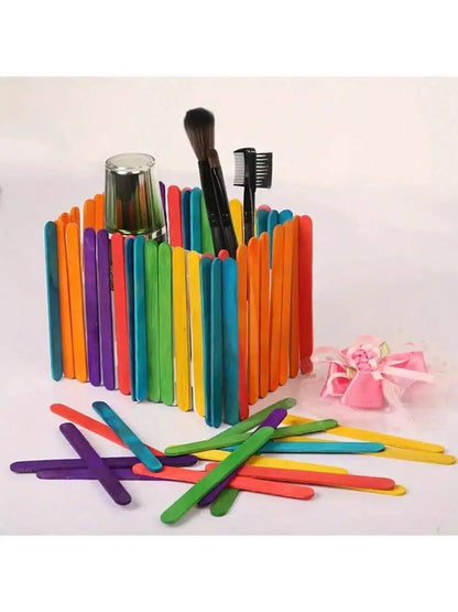 50/100/200 Pieces 11.4cm/4.5 inch Small Wooden Craft Sticks
