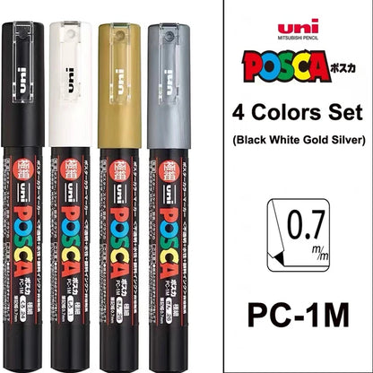 New Uni Posca Marker Pen Set PC-1M/3M/5M/8K/17K