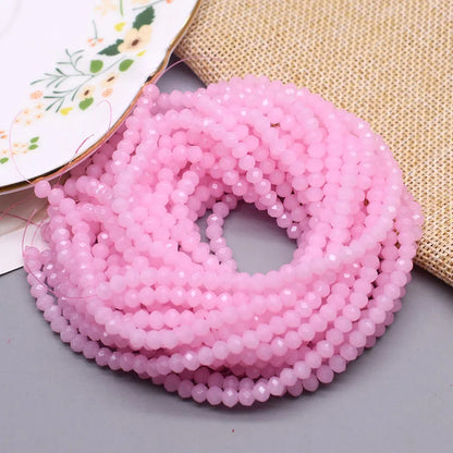 New 2 3 4mm Dyeing Rondelle Crystal Glass Beads